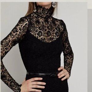 Ralph Lauren Purple Label Liesel Lace Long Sleeve Cocktail Dress
